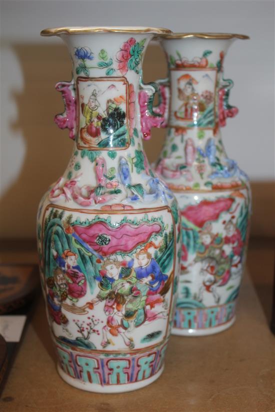 Pair Canton vases